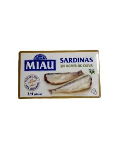 SARDINA EN ACEITE OLIVA 120GR   M/MIAU