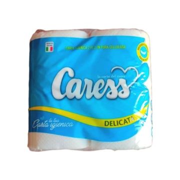  PAPEL HIGIENICO DELICADA  4 ROLLOS 2 HOJAS   M/CARESS