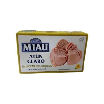 ATÚN CLARO EN ACEITE VEGETAL 110 GRS   M/MIAU