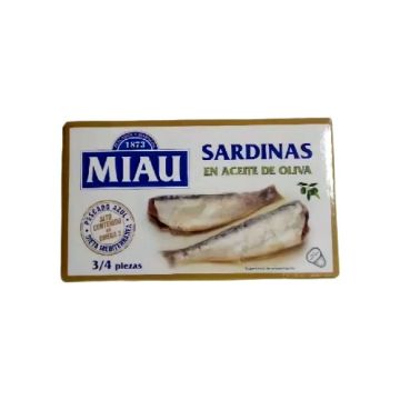 SARDINA EN ACEITE OLIVA 120GR   M/MIAU