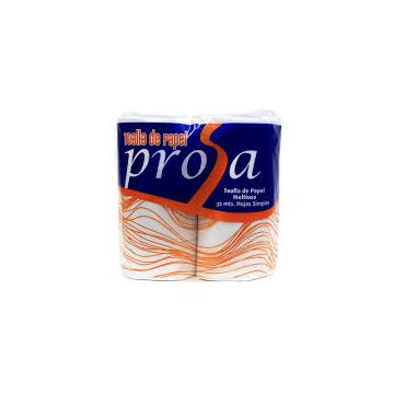 ROLLO DE TOALLA DE PAPEL MULTIUSOS 32 MTS HS/PAQUETE (2 UNIDADES) M/PROSA