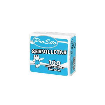 SERVILLETAS 30X33  100 HOJAS SIMPLES M/PROSITO