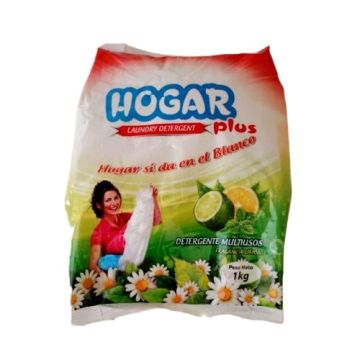 DETERGENTE EN POLVO EN BOLSA DE 1KG   M/HOGAR PLUS