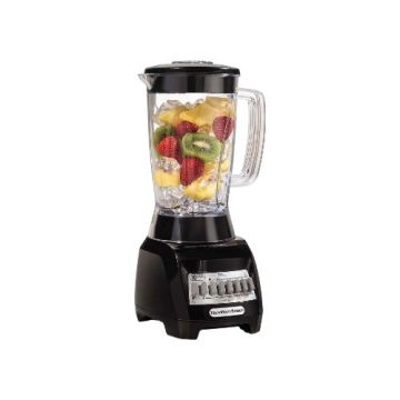 LICUADORA 10 VELOCIDADES MOD.50128 500 W JARRA PLASTICA COLOR NEGRO M/HAMILTON BEACH