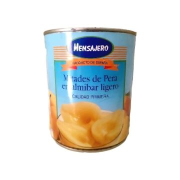 MITADES DE PERA  EN ALMIBAR MENSAJERO  LATA PN 840 GR   M/MENSAJERO