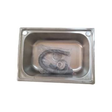 FREGADERO DE ACERO INOXIDABLE 304 CON UNA CUBETA (530*380 MM) INCLUIDO SIFÓN Y VÁLVULA,  MARCA SULLA ACERO INOXCIDABLE  M/ SULLA
