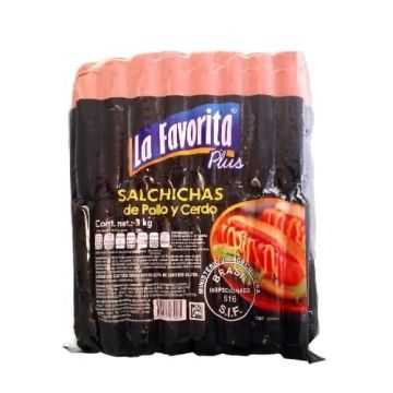 SALCHICHA DE CERDO Y POLLO 3KG M.LA FAVORITA