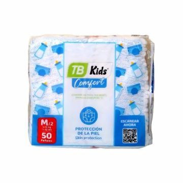 CULEROS DESECHABLES P/BEBE MENOS 5KG A 10 KG TALLA M /2  (PAQTE 50 U) M/TB