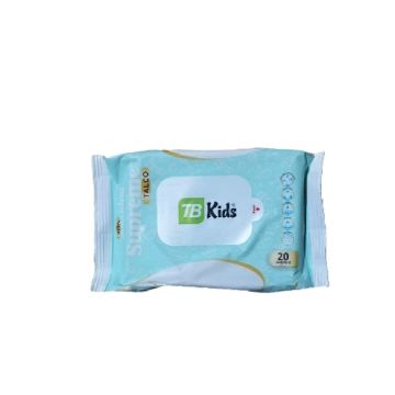 TOALLITAS HUMEDAS MARCA TB KIDS SUPREME P/HIGIENE DEL BEBE PQTE X 20 U