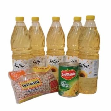Aceite,Garbanzos y Elote